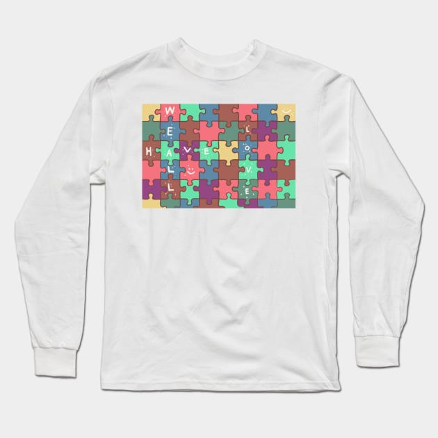 Autism Awareness Design Support Long Sleeve T-Shirt by Merchsides